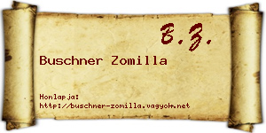 Buschner Zomilla névjegykártya